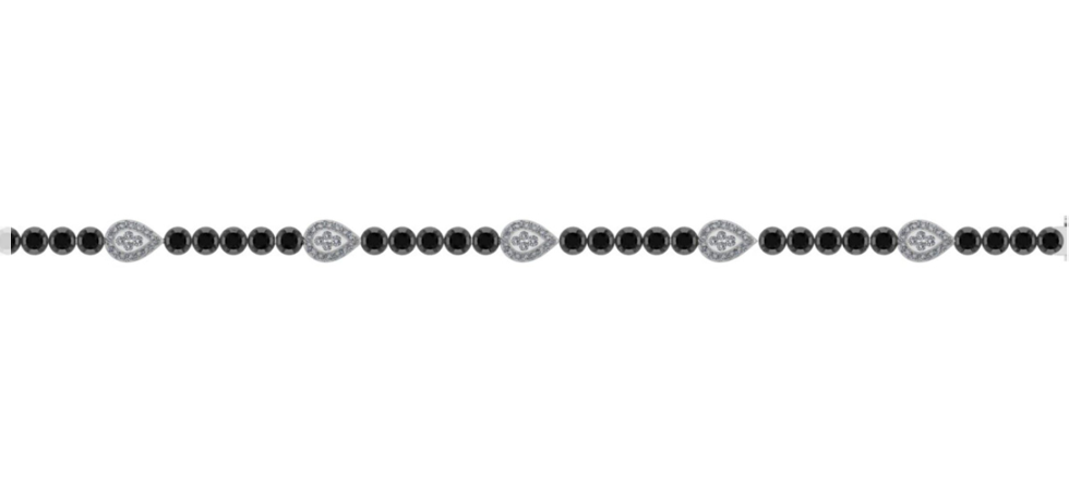 Trendy 18K Gold Diamond Bracelet - JN030609-BR66