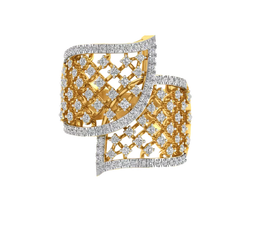 Graceful Design 18K Gold Diamond Ring  - JN030609-R101C