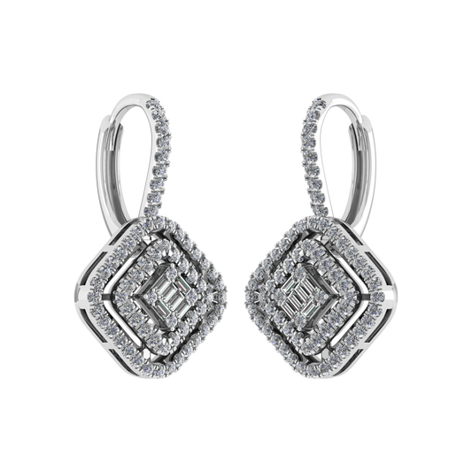 Elegant Design Natural Diamond Solid Gold Diamond Earrings - JN030609-ER13