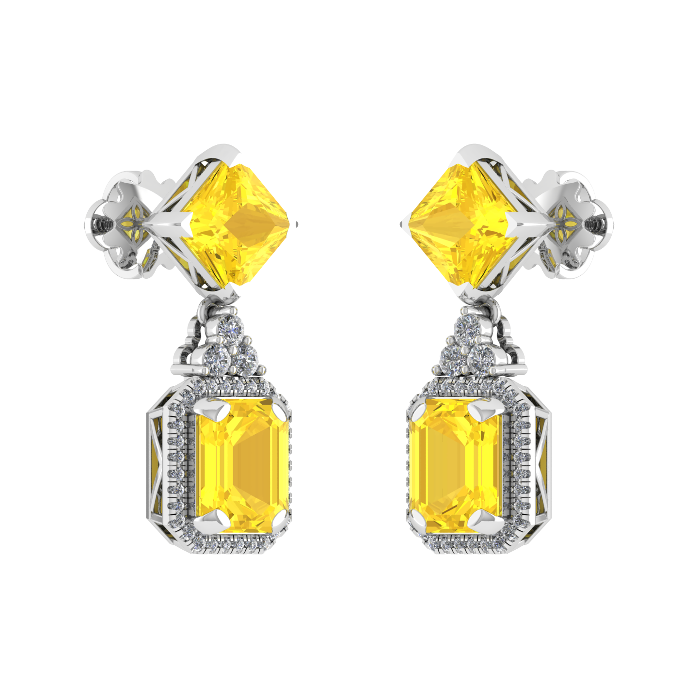 Elegant Design Diamond Gold Earrings - JN030609-ER70