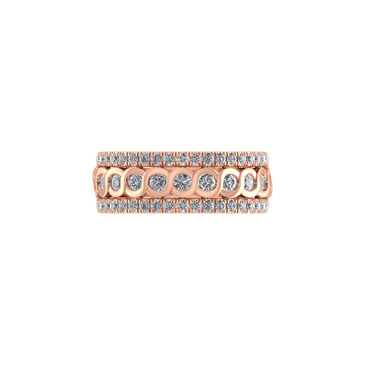 Beautiful 18K Gold Diamond Ring - JN030609-R155