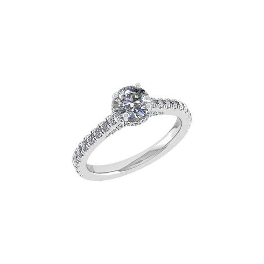 Beautiful 18K Gold Diamond Engagement Ring  -  JN030609-R158