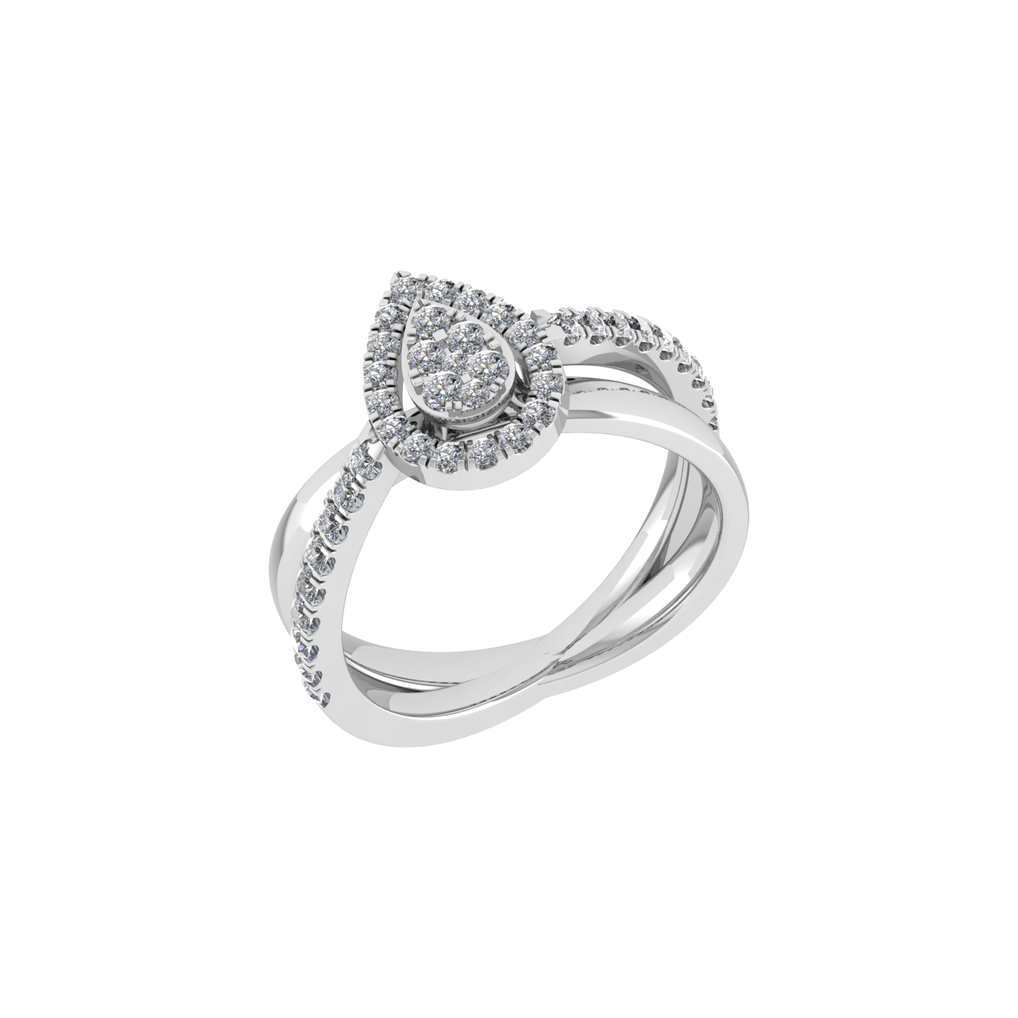 Trendy 18K Gold Diamond Ring - JN030609-R160