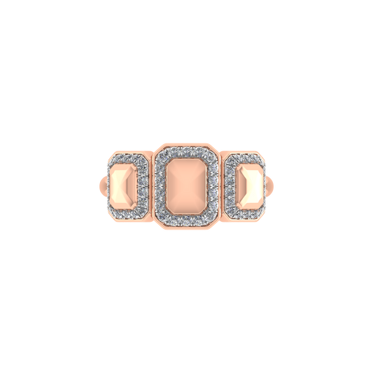 18K Gold Diamond Ring  -JN030609-R167