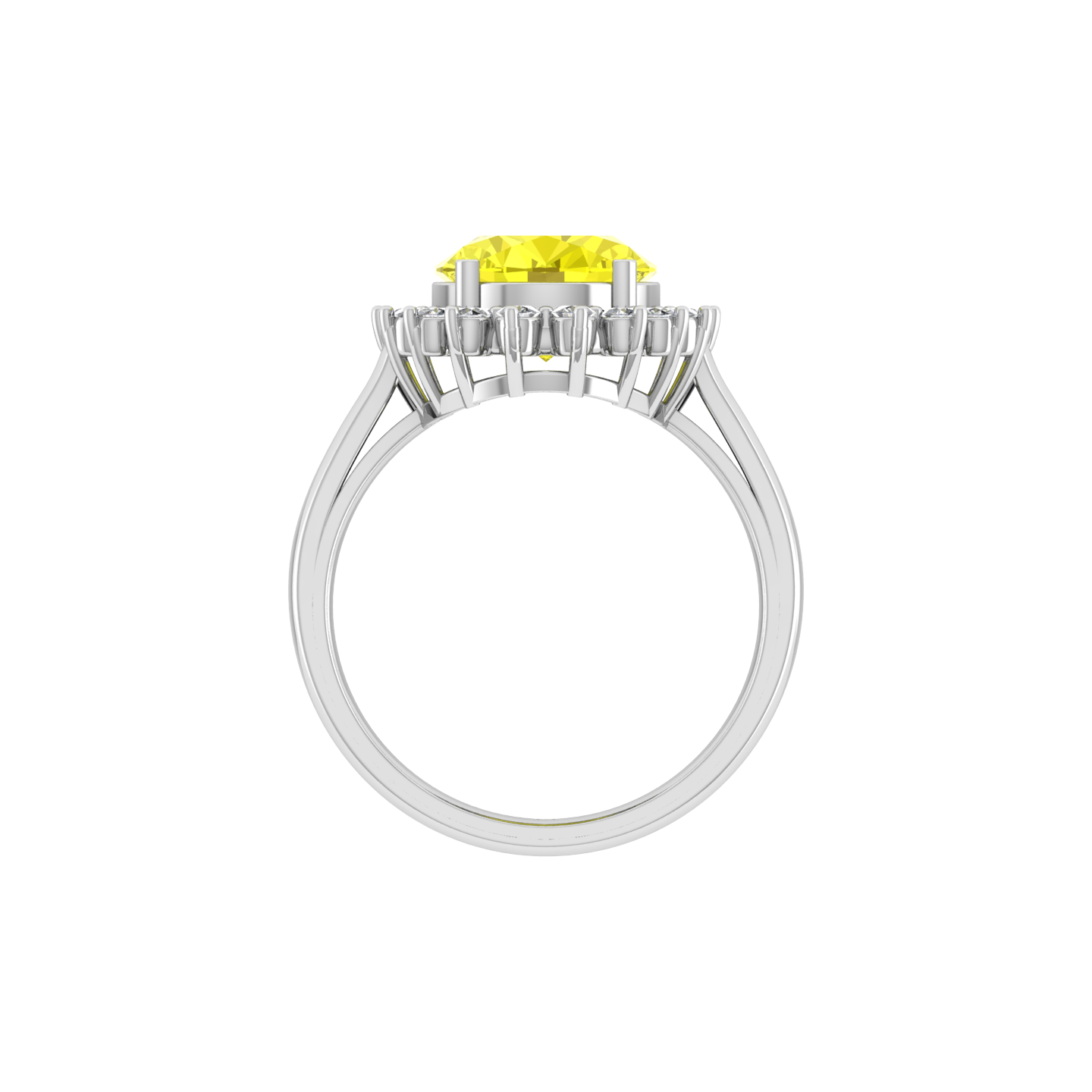 Royal Design 18K Gold Diamond Stud Ring - JN030609-R192