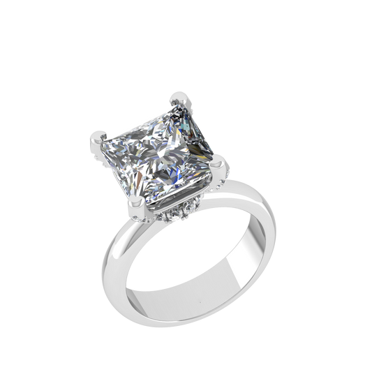 Sophisticated Design Diamond Stud 18K Gold Ring  -  JN030609-R185