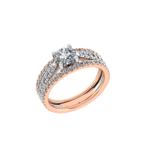 18K Gold Diamond Ring  -  JN030609-R186
