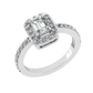 Sophisticated Design White 18K Gold Diamond Ring  -JN030609-R194