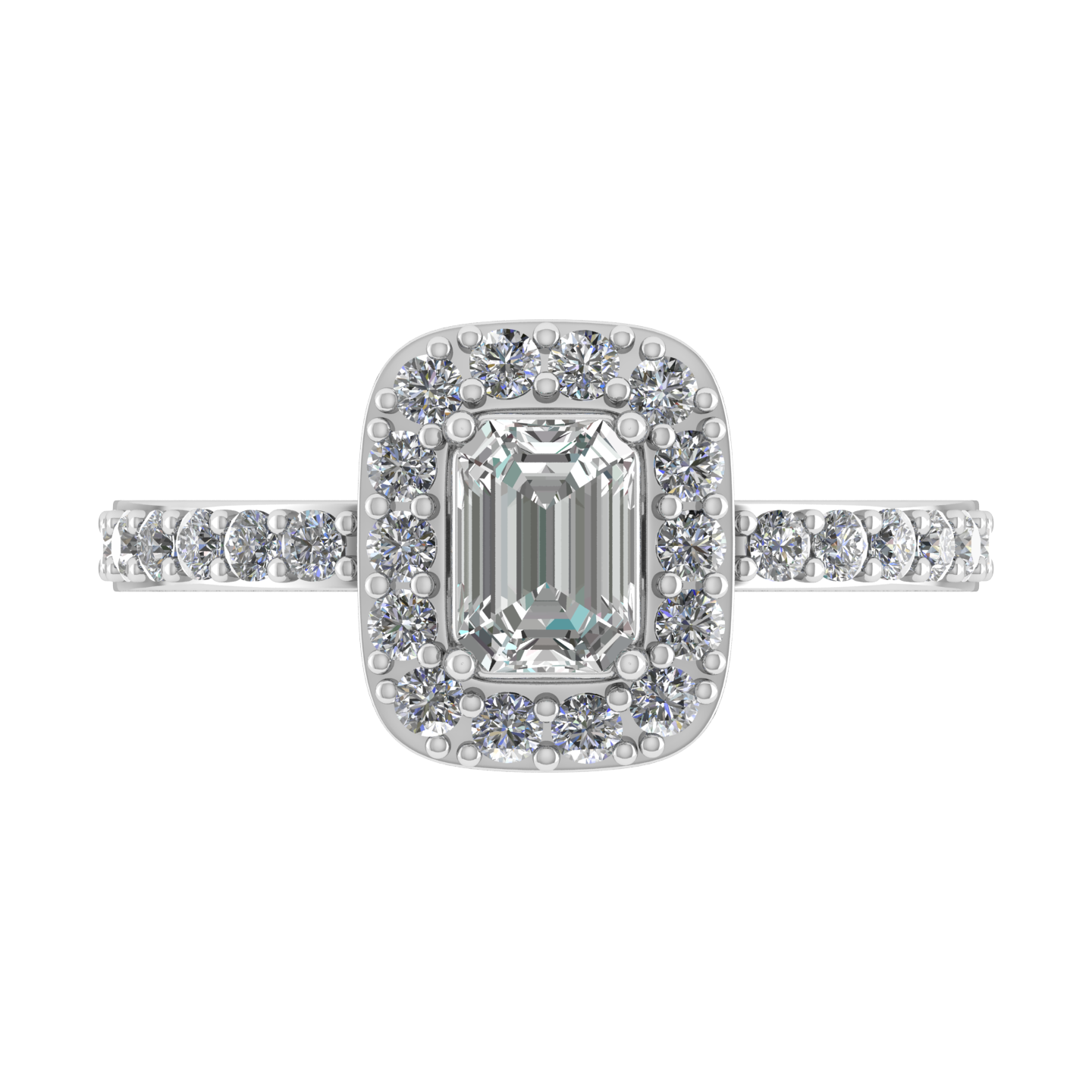 Sophisticated Design White 18K Gold Diamond Ring  -JN030609-R194