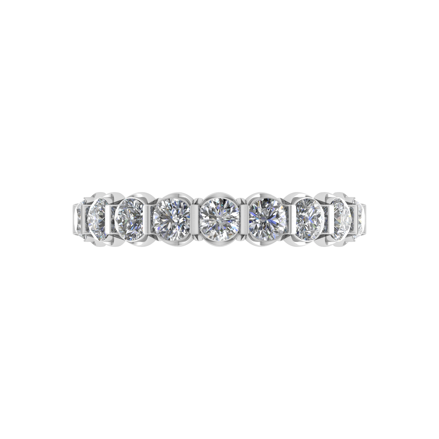 Beautiful 18K White Gold Diamond Wedding Ring - JN030609-R195