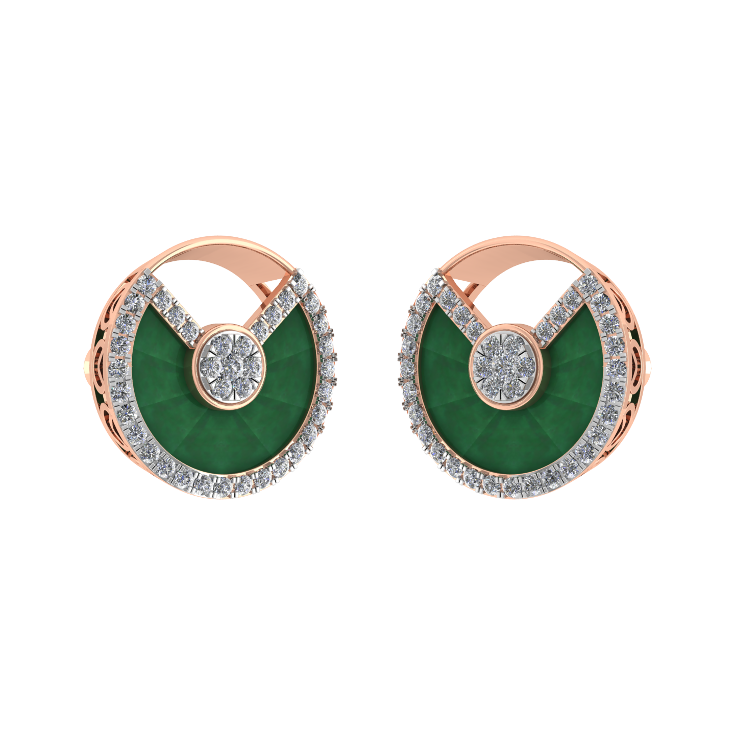 Elegant Designer Diamond Gold Earrings - JN030609-ER54