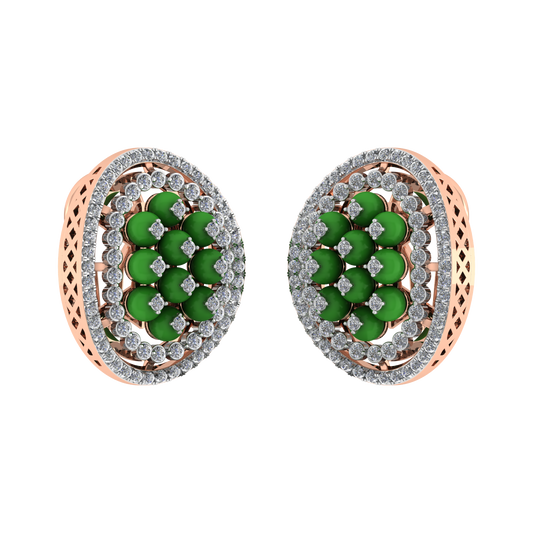 Elegant Design Diamond Gold Earrings - JN030609-ER58