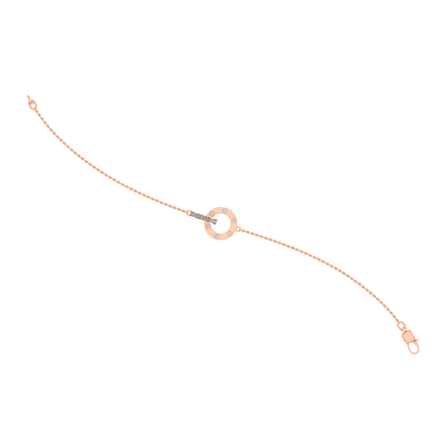 Luxury 18k Gold Real Natural Diamond Bracelet - JN030609-BR5