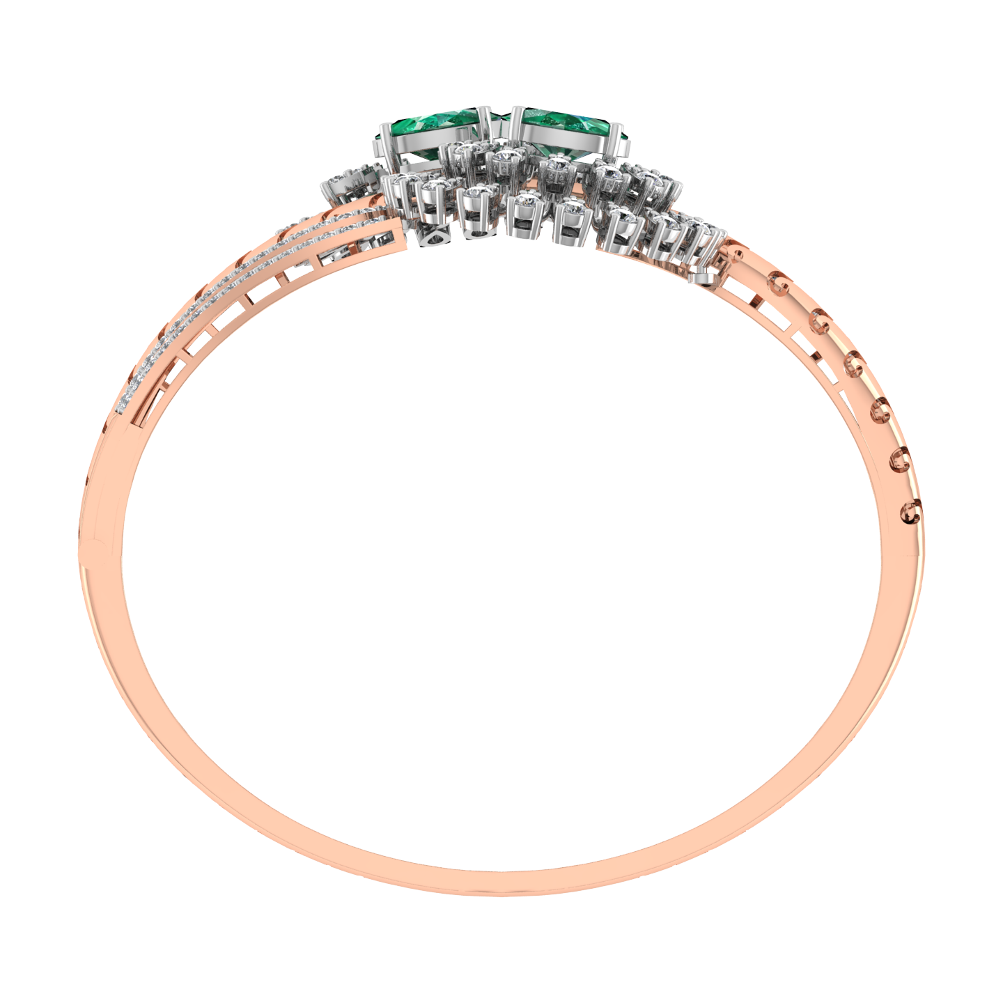 Luxury 18k Gold Real Natural Diamond Bracelet -JN030609-BR6