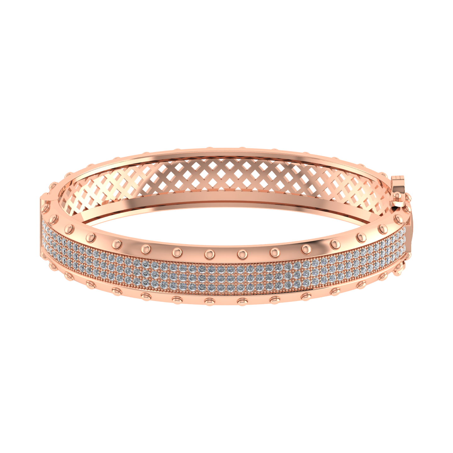 Beautiful 18k Rose Gold Diamond Bracelet- JN030609-BR7