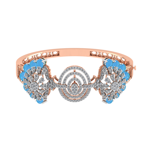 Luxury Elegant Design 18k Gold  Diamond  Bracelet -JN030609-BR9