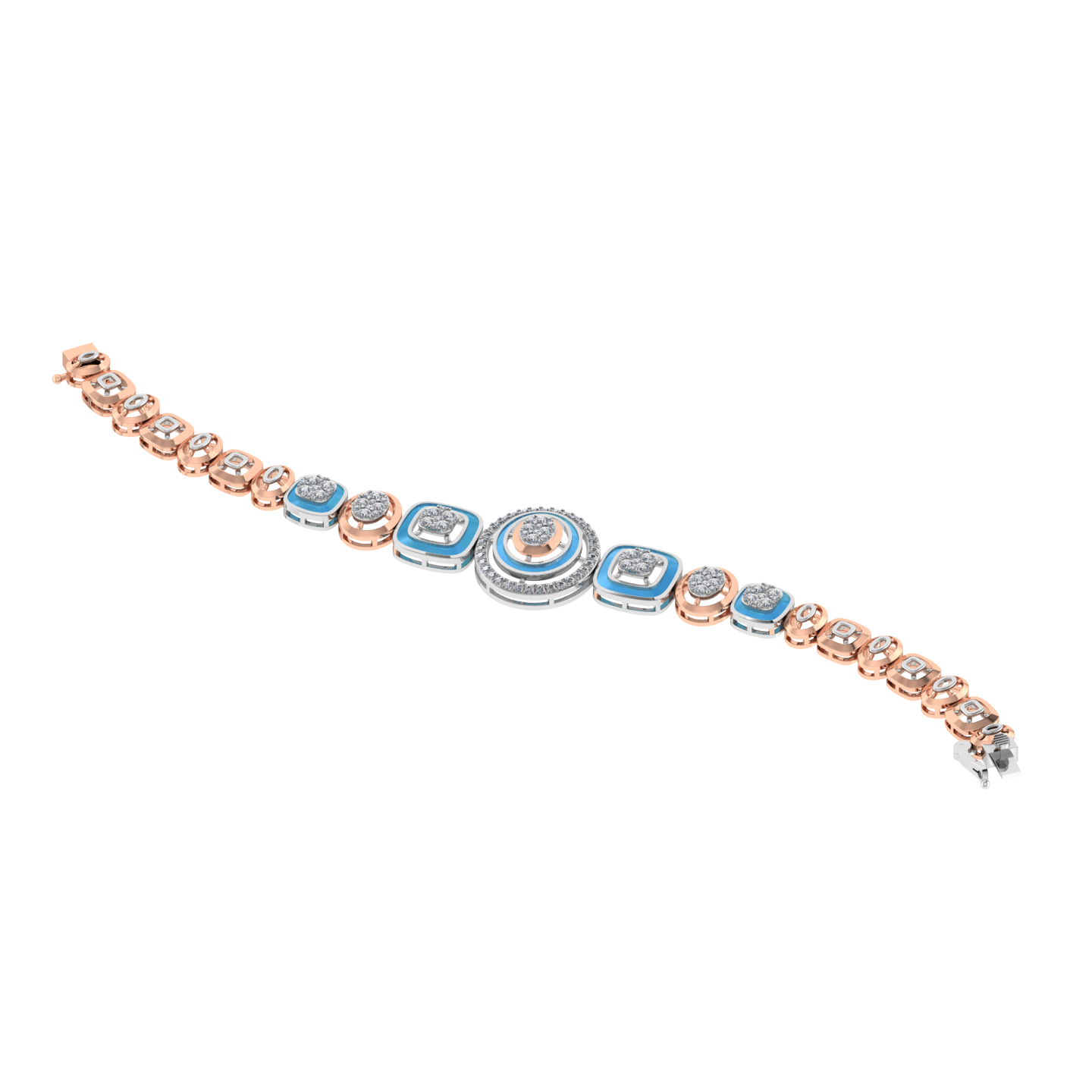 Beautiful 18k Gold Diamond Bracelet - JN030609-BR12
