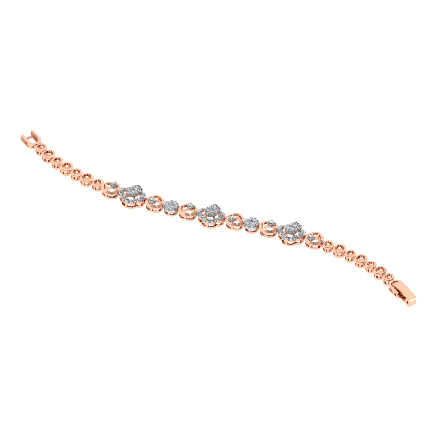Elegant Luxury 18k Gold Diamond Bracelet - JN030609-BR14