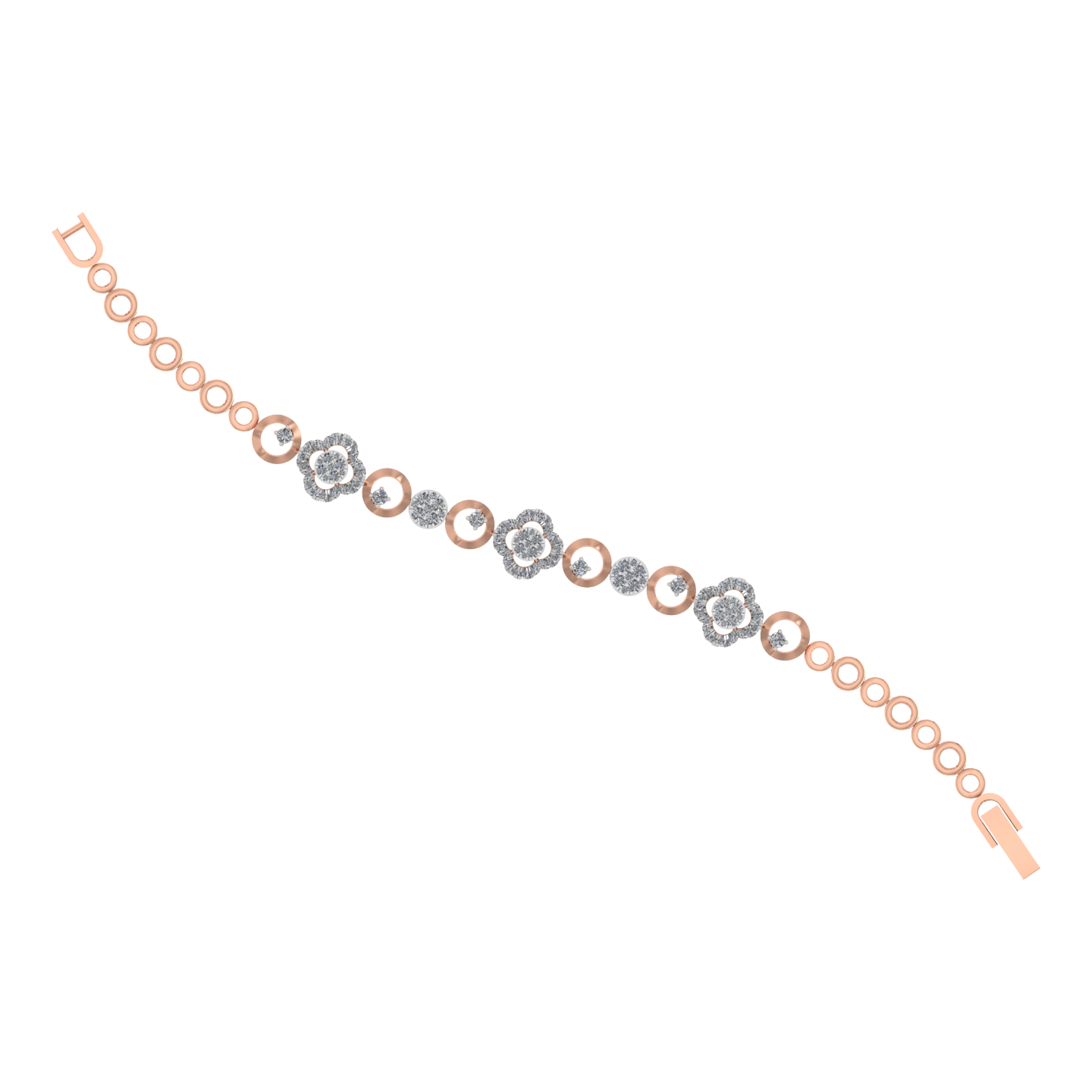 Elegant Luxury 18k Gold Diamond Bracelet - JN030609-BR14