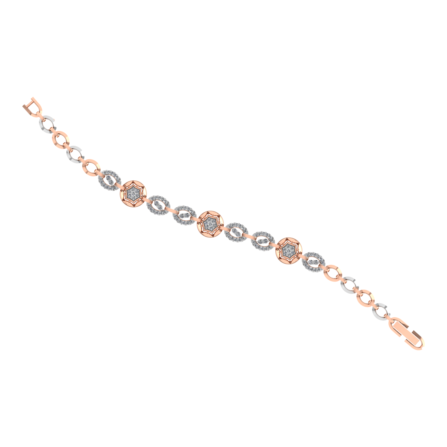 Luxury 18k Gold Diamond Bracelet - JN030609-BR15