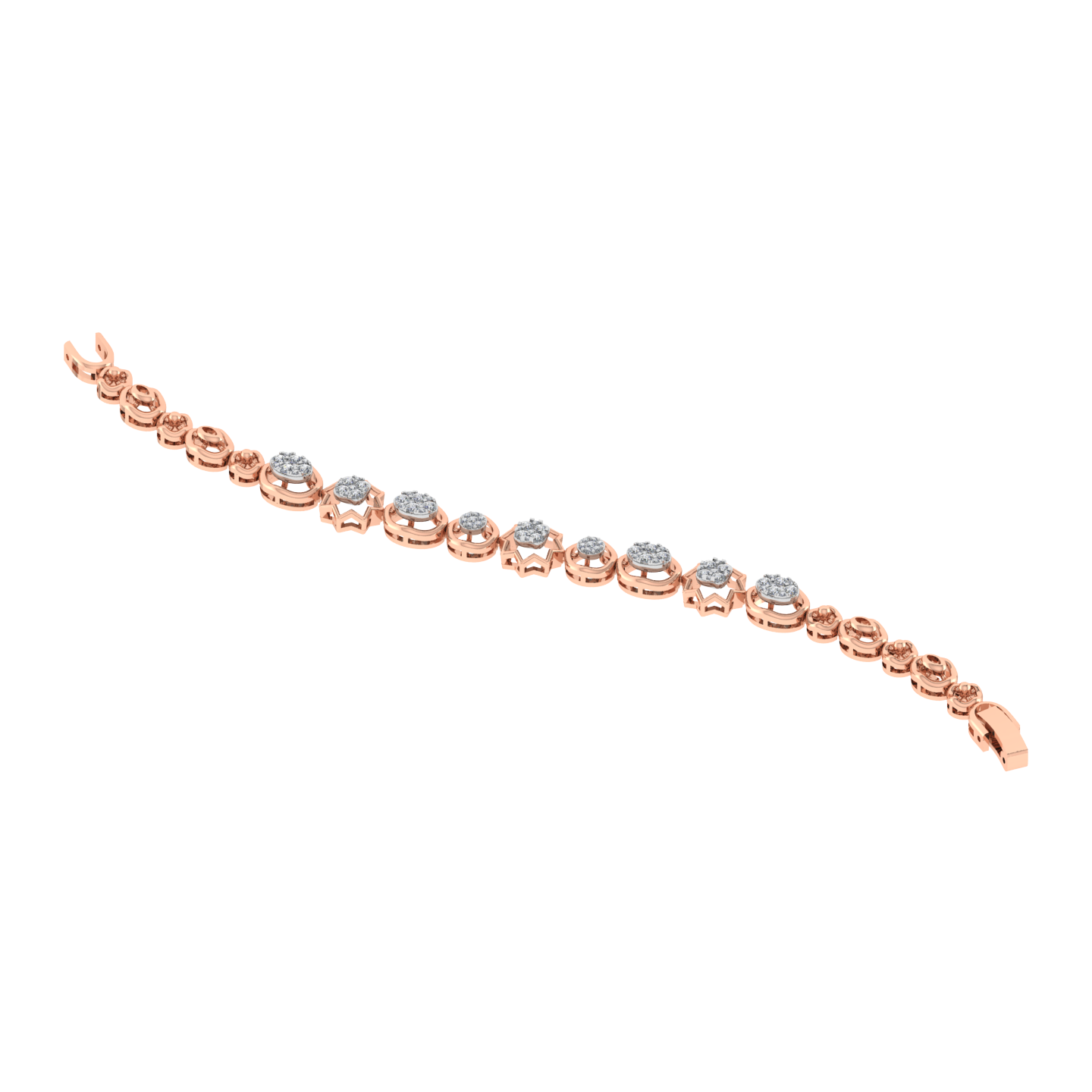 Luxury 18k Gold Diamond Bracelet - JN030609-BR16