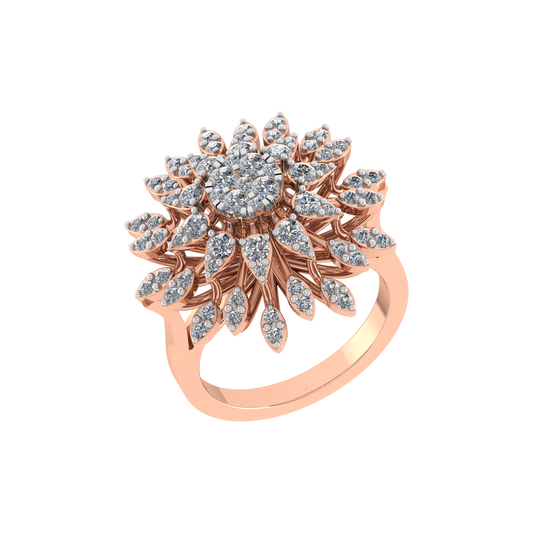 18K Gold Diamond Ring - JN030609-R6