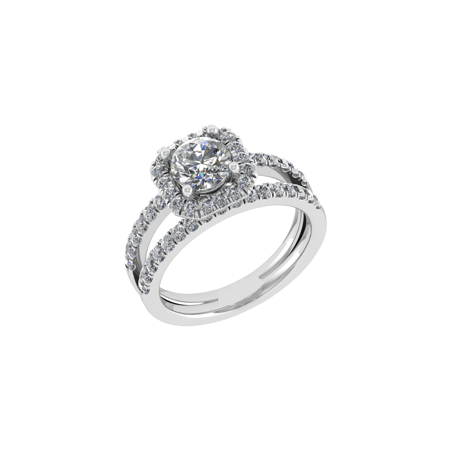 Elegant 18K White Gold Diamond Ring - JN030609-R118