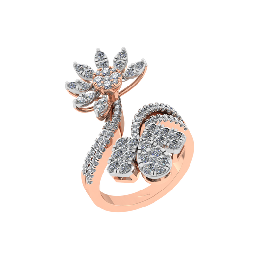 Beautiful 18K Gold Diamond Ring - JN030609-R8