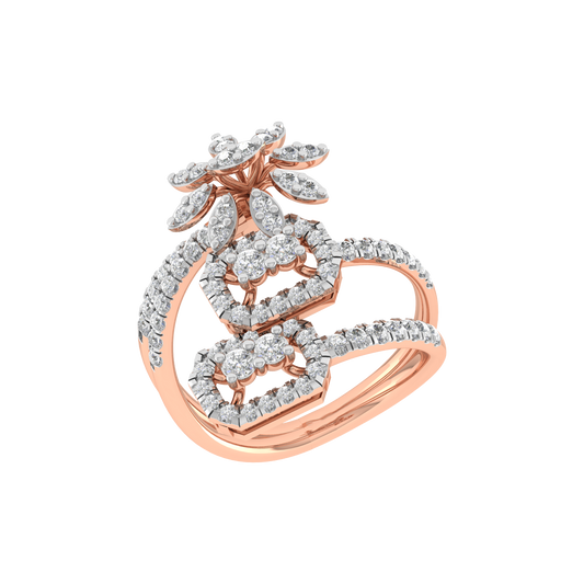 Beautiful Custom 18K Gold Diamond Ring JN030609-R8