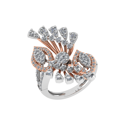 Elegant Design 18K Gold Diamond Ring -JN030609-R10