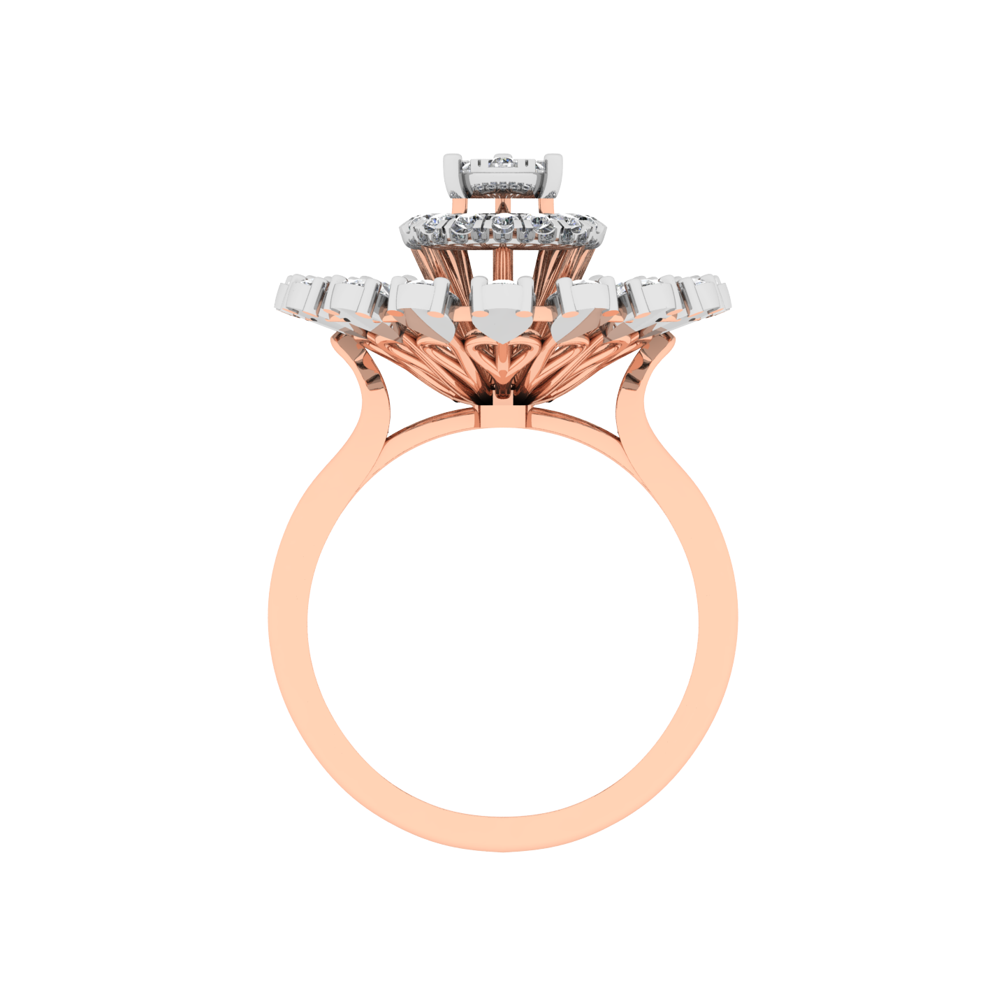 Trendy 18K Gold Diamond Ring - JN030609-R11