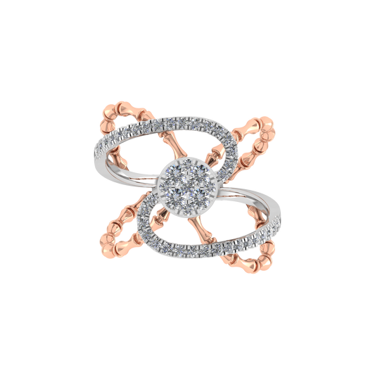 Beautiful 18K Gold Diamond Ring  - JN030609-R14