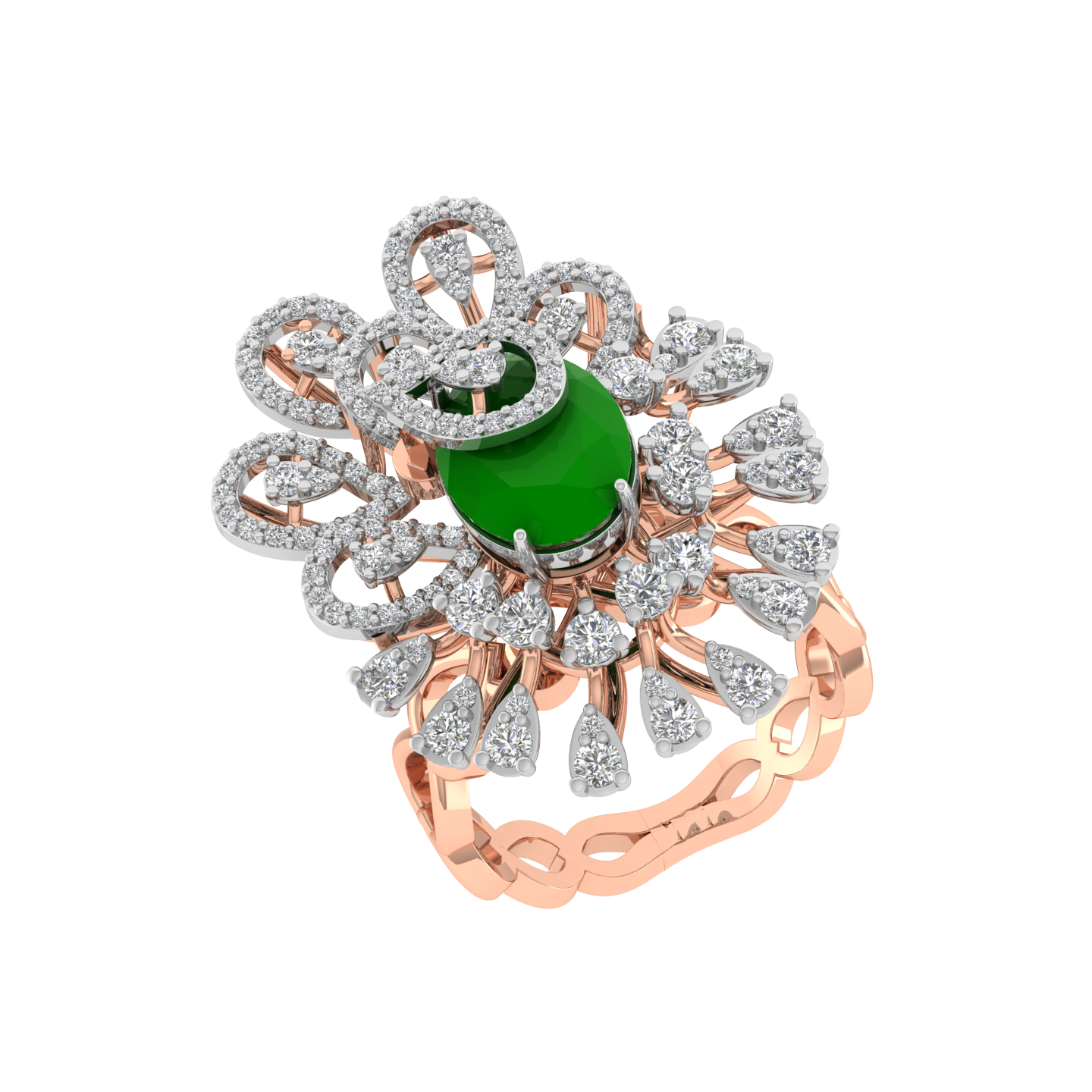 Elegant 18K Gold Diamond Ring - JN030609-R24