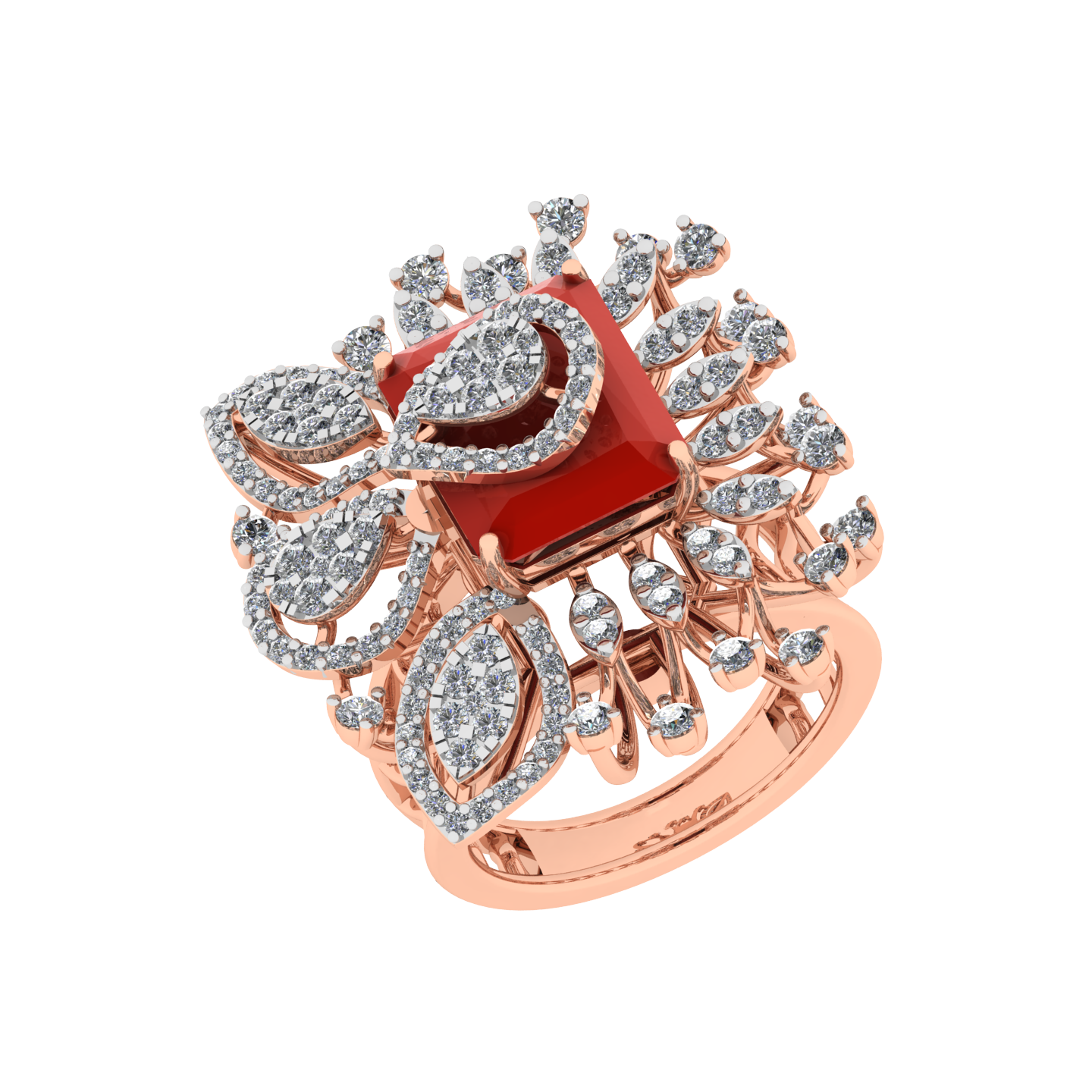 Beautiful 18K Gold Diamond Ring - JN030609-R25