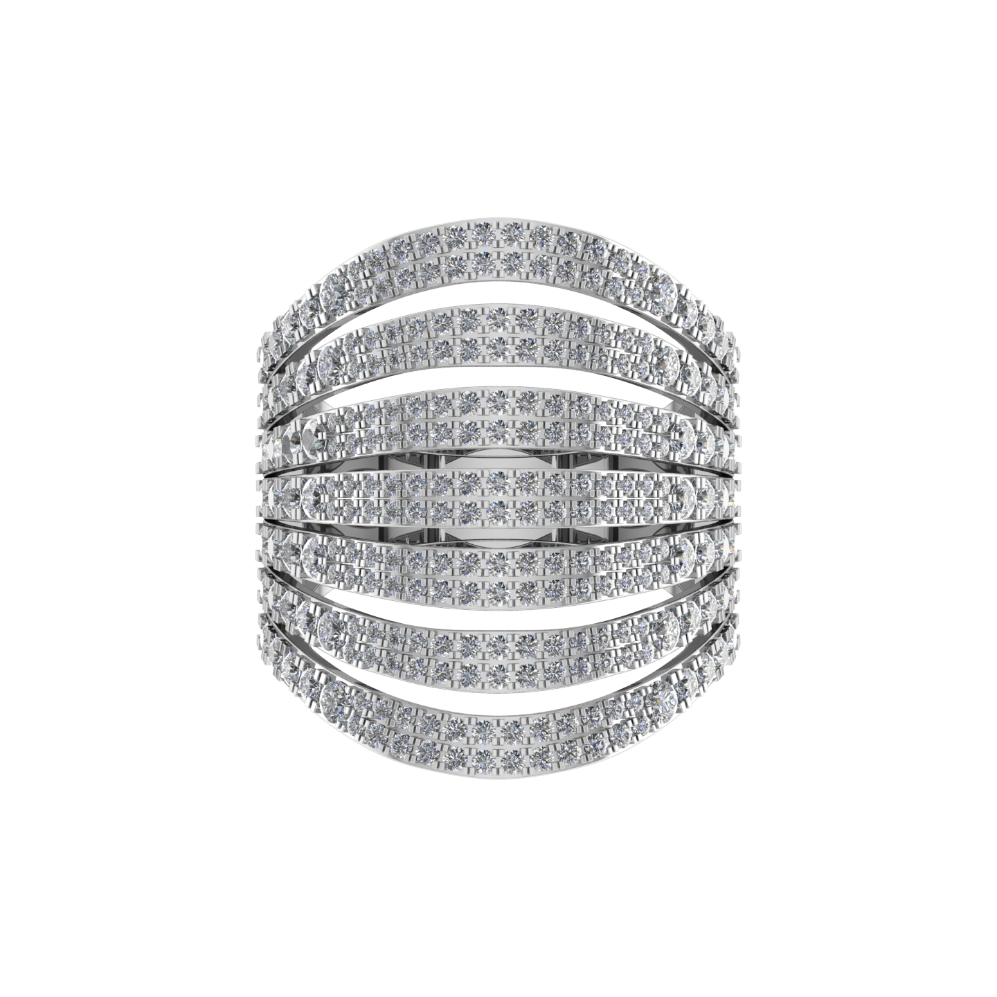 Graceful Design 18K Gold Diamond Ring  - JN030609-R22