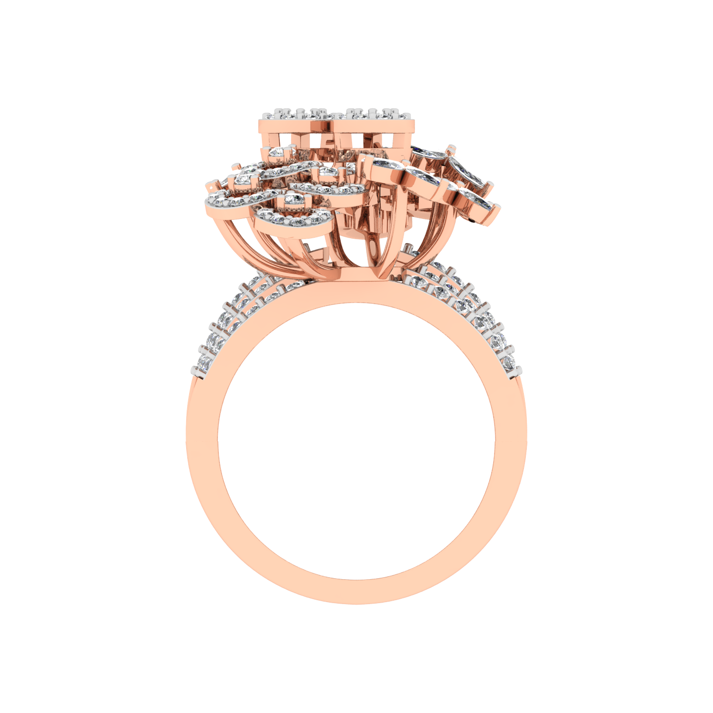 Beautiful 18K Gold Diamond Ring  -  JN030609-R28