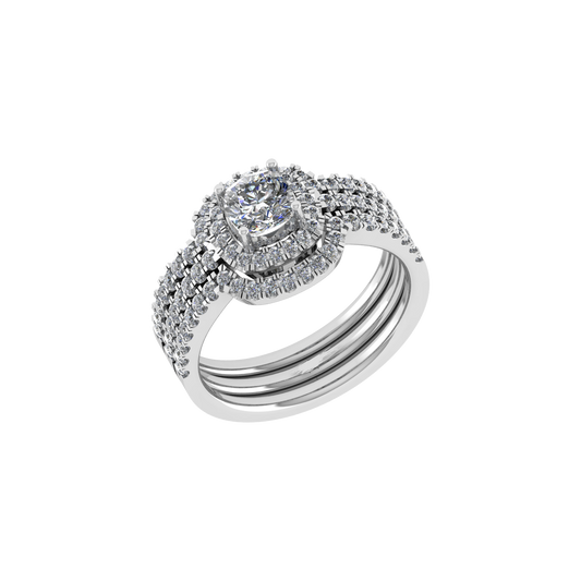 Luxury 18K Gold Diamond Ring  -  JN030609-R128