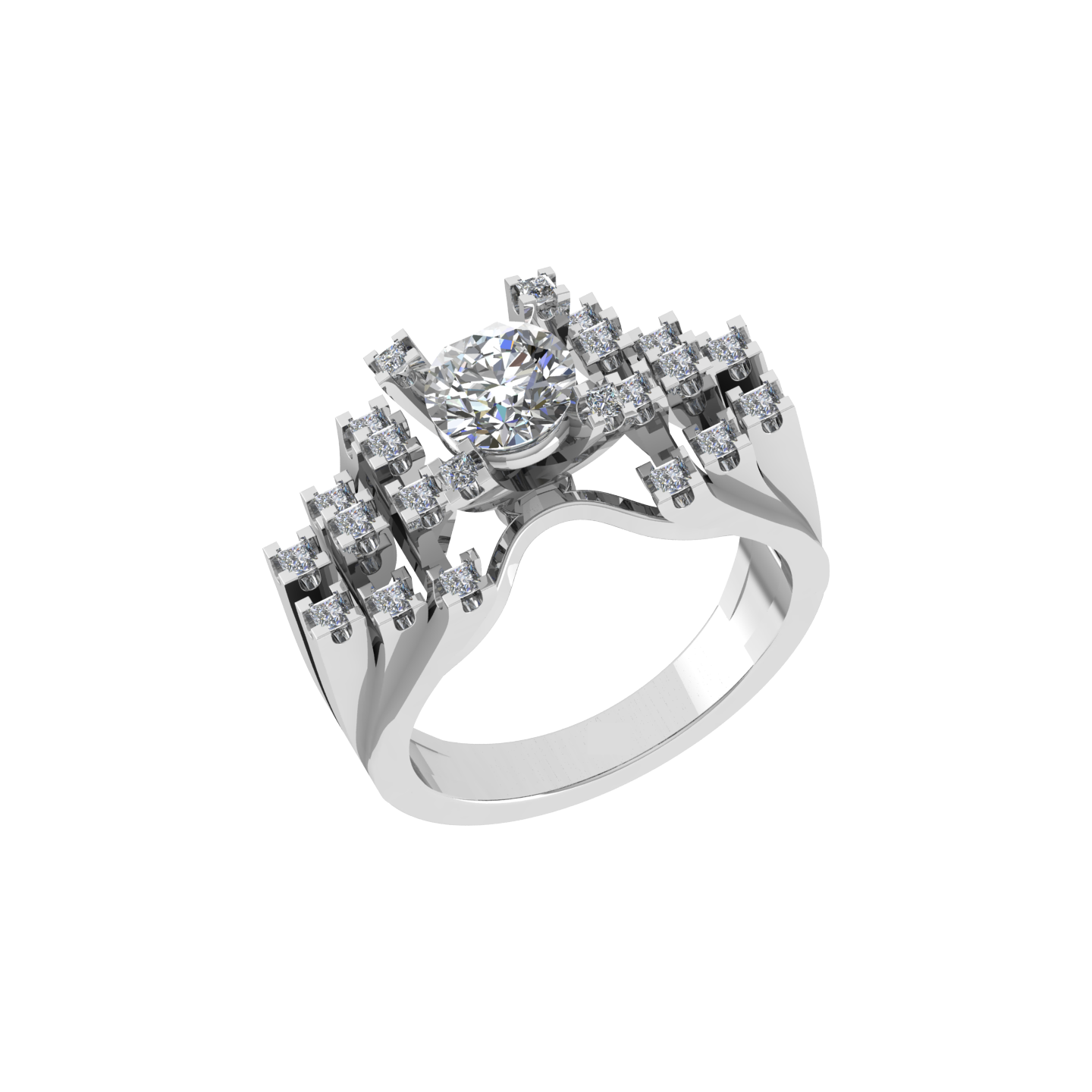 Beautiful Design 18K Gold Diamond Ring - JN030609-R136