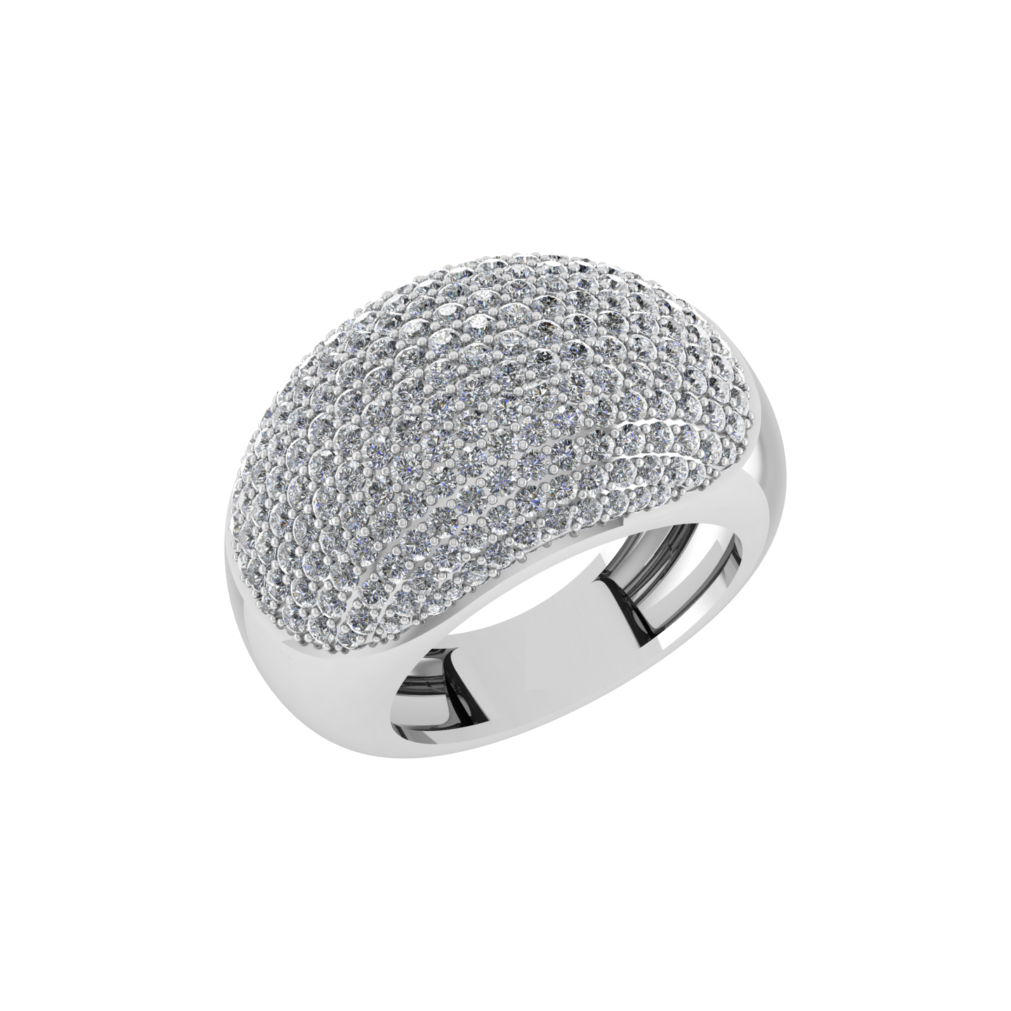 Luxury 18K White Gold Diamond Ring - JN030609-R138