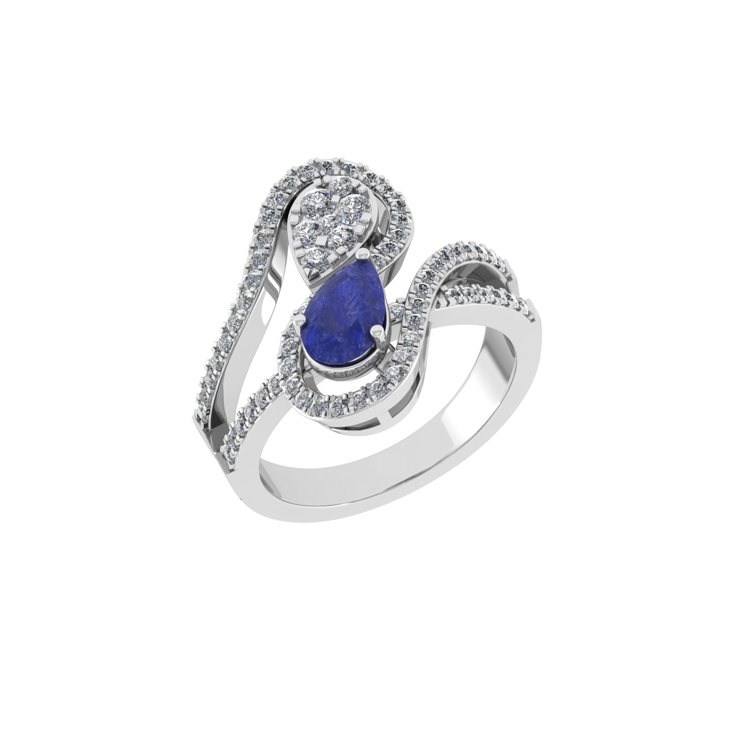Royal Custom Design 18K Gold Diamond Ring  -  JN030609-R142