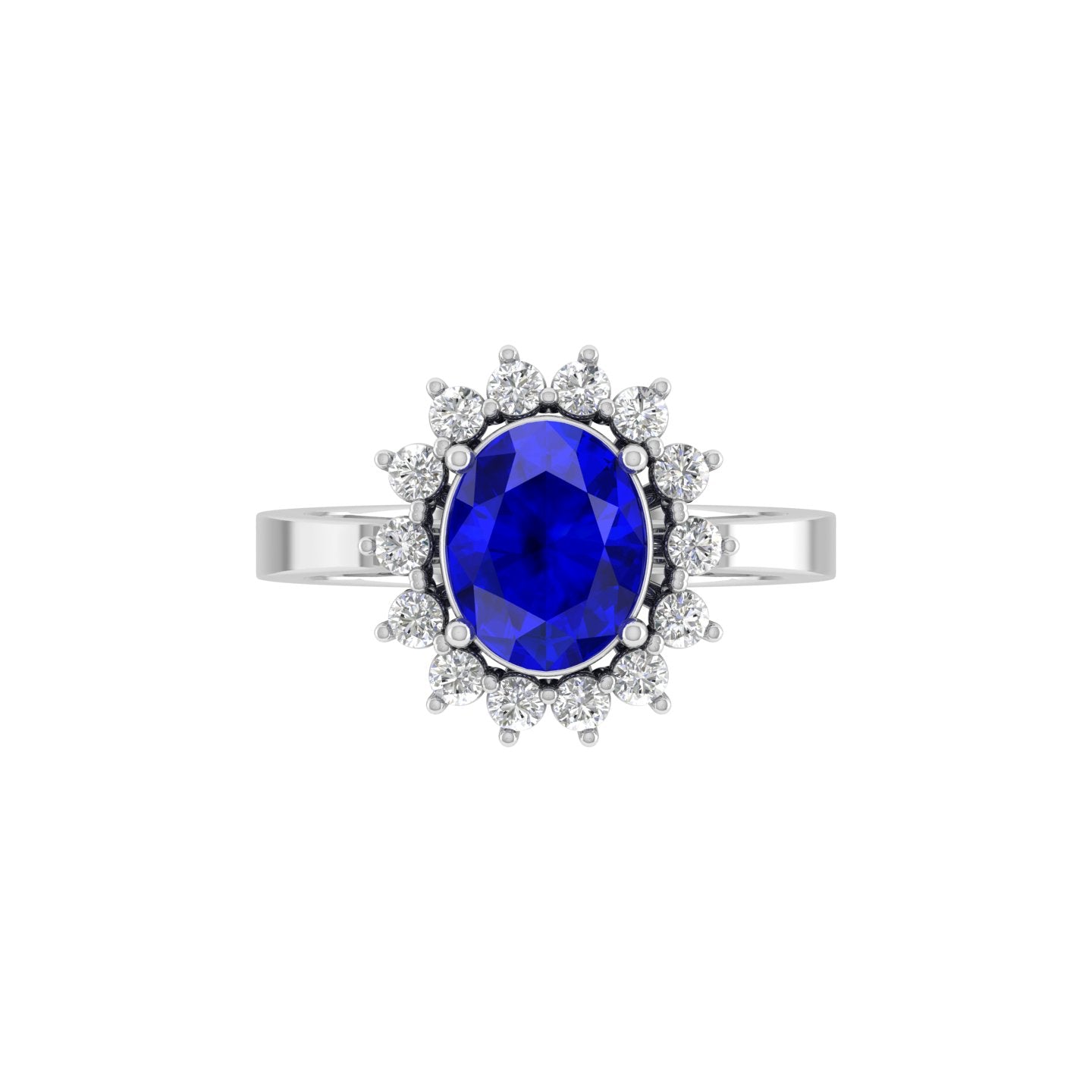 Royal Luxury 18K White Gold Diamond Ring  -  JN030609-R105