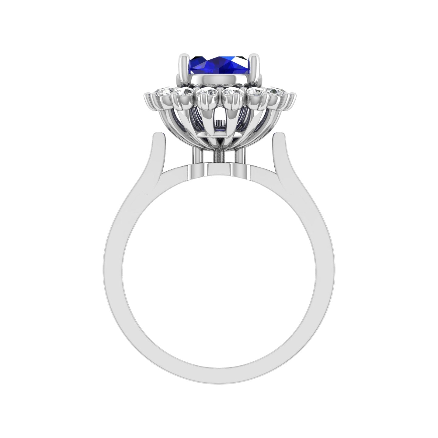 Royal Luxury 18K White Gold Diamond Ring  -  JN030609-R105