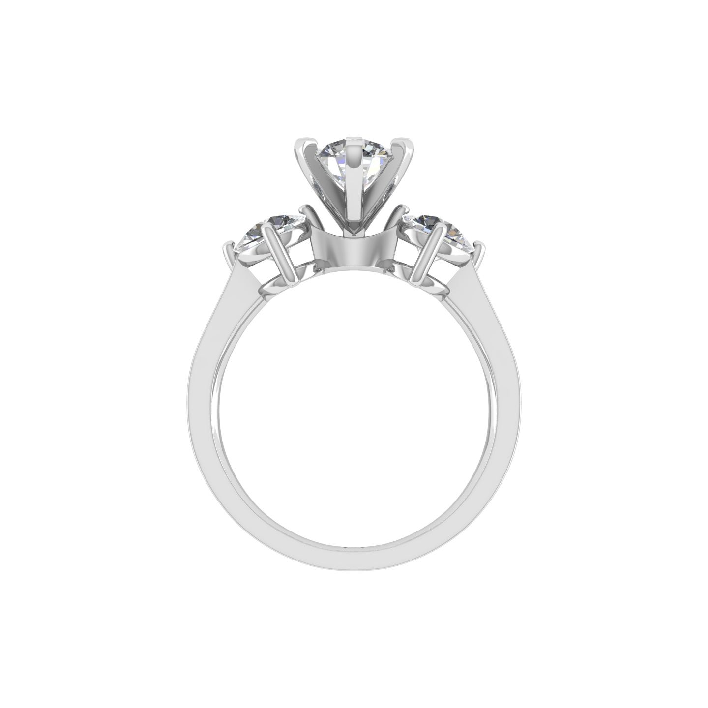 Sophisticated Design Beautiful 18K White Gold Diamond Ring - JN030609-R50