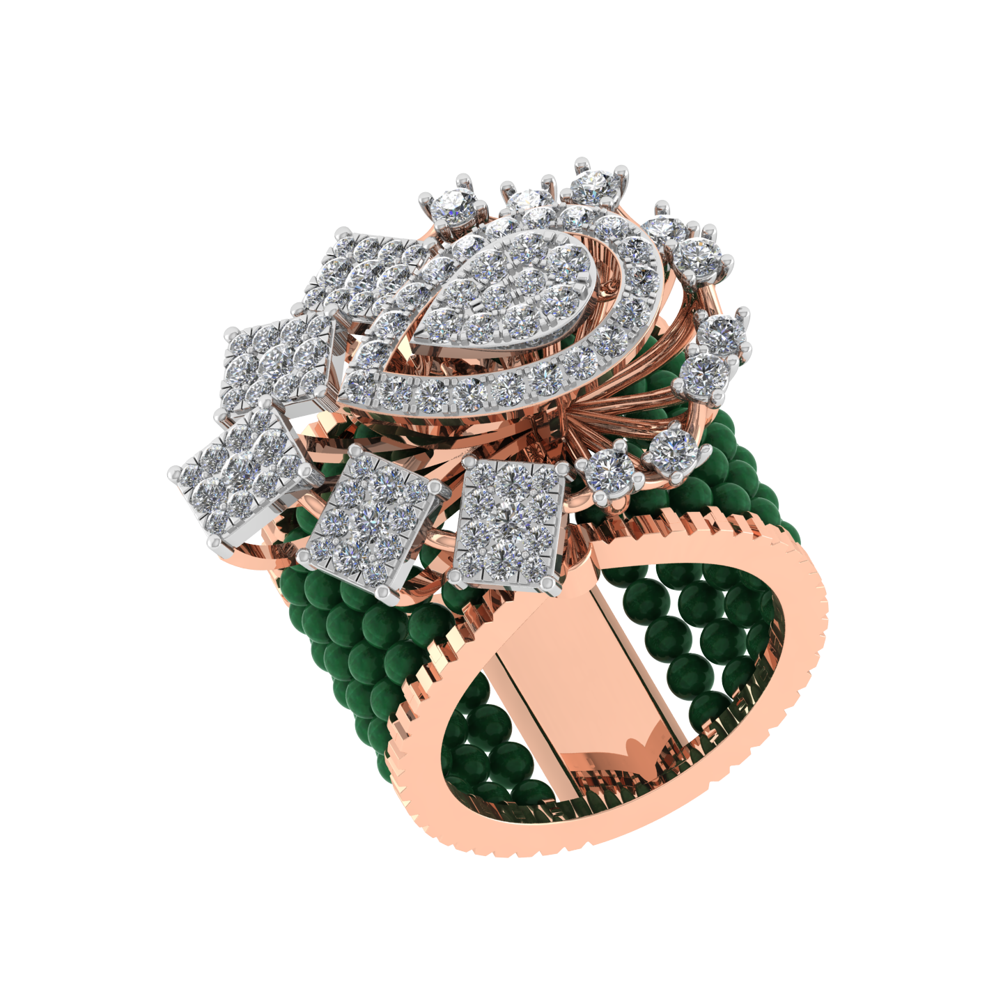 Royal Elegant Design 18K Gold Diamond Ring  -  JN030609-R94