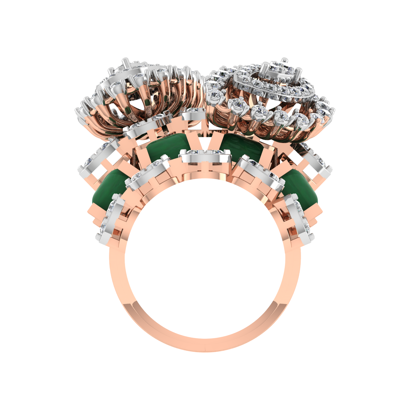 Royal Custom 18K Gold Diamond Ring  - Royal JN030609-R101