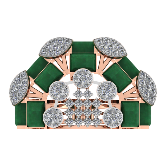 Royal Custom Design 18K Gold Diamond Ring  -  JN030609-R96