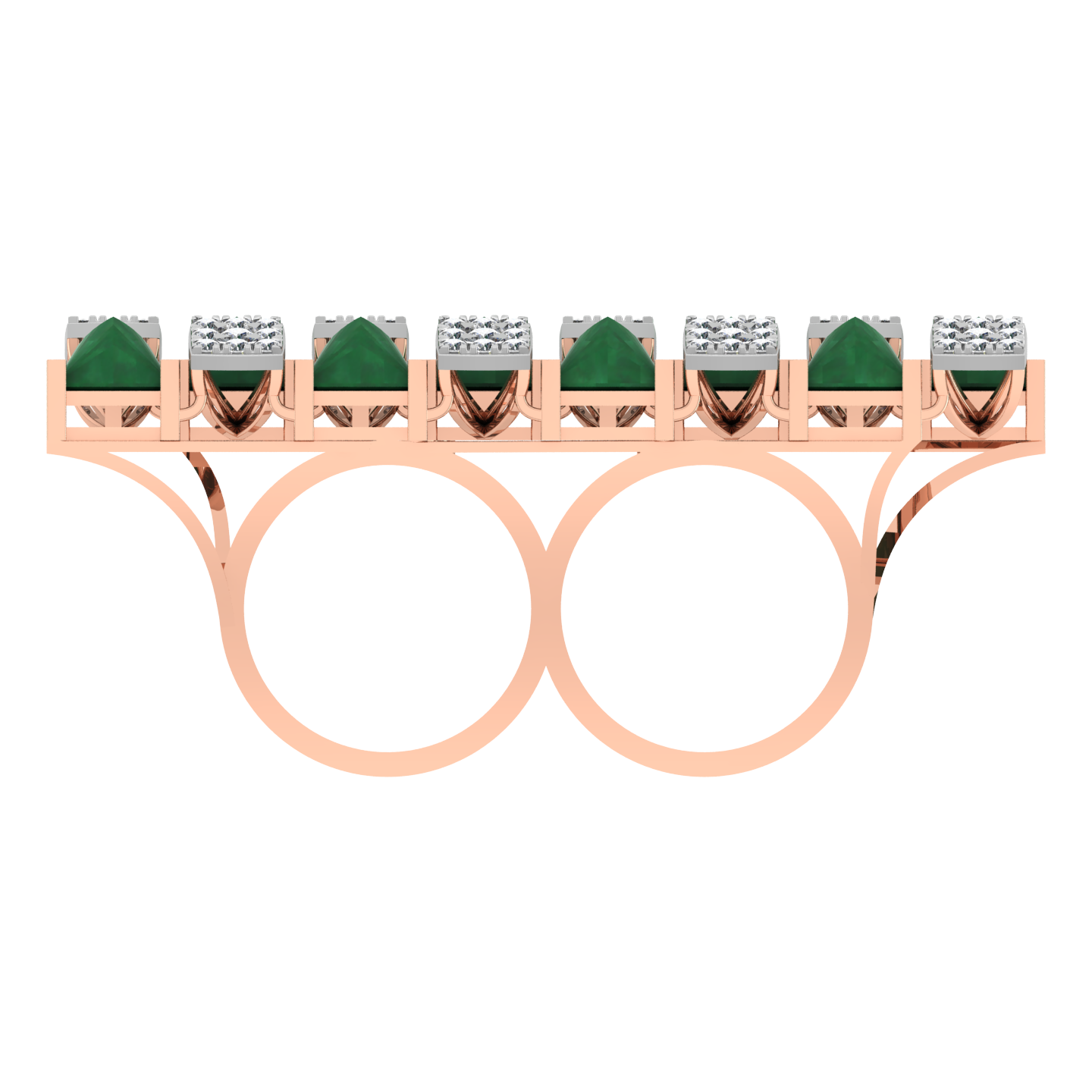 Custom Royal Design 18K Gold Diamond Ring - JN030609-R97