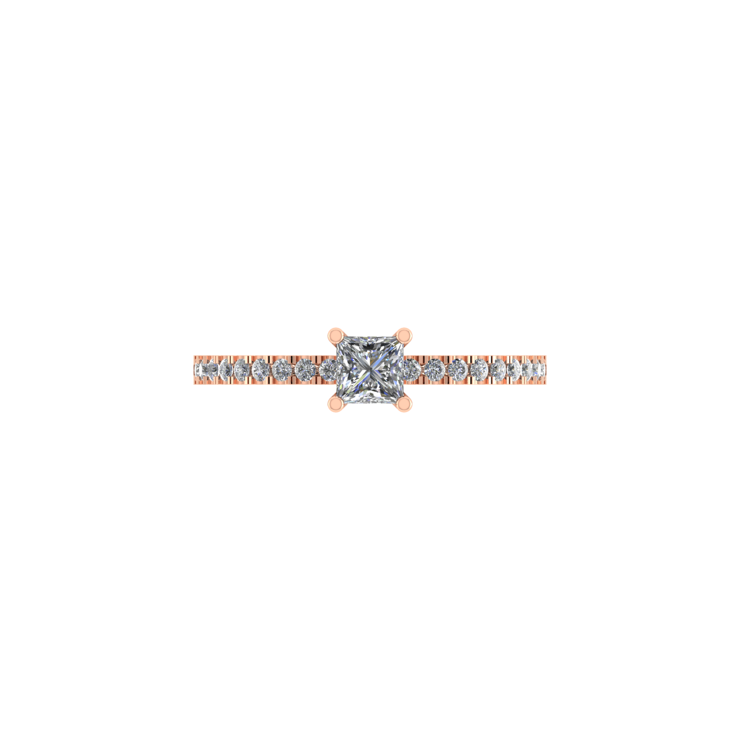 Beautiful 18K Rose Gold Diamond Ring - JN030609-R107