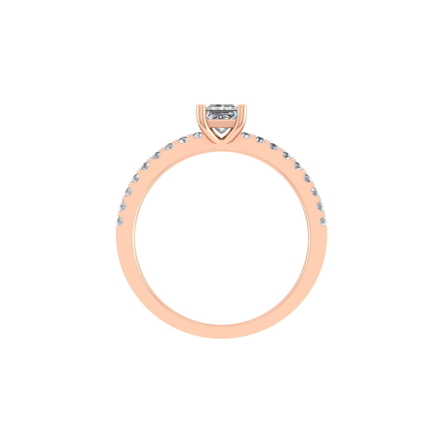 Beautiful 18K Rose Gold Diamond Ring - JN030609-R107