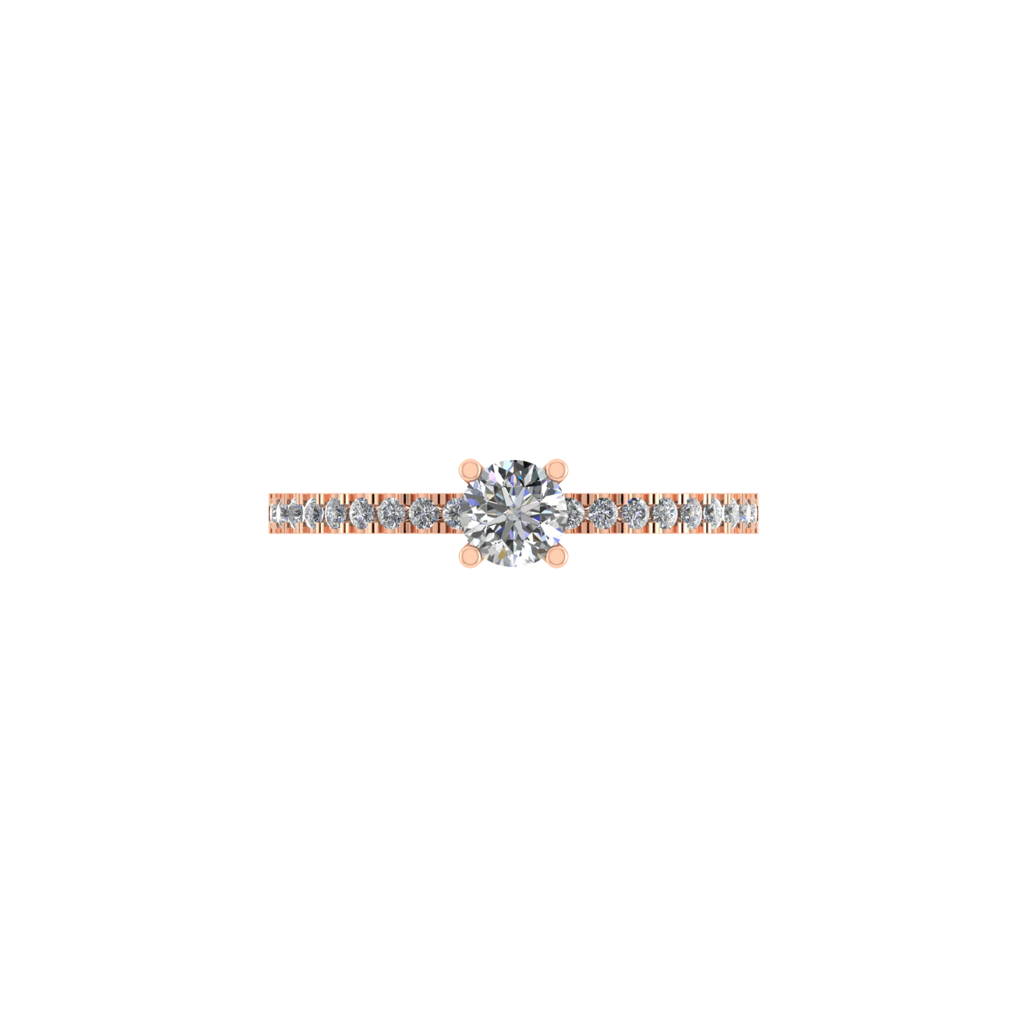 Beautiful 18K Rose Gold Diamond Ring - JN030609-R108